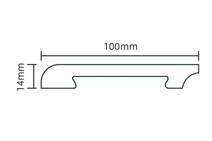 Polistirola grīdlīste, 2400x100x14mm